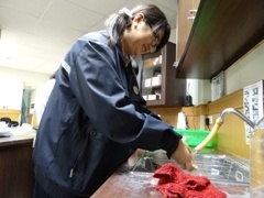 同學們帶著一顆歡喜心，為服務住民作準備圖片